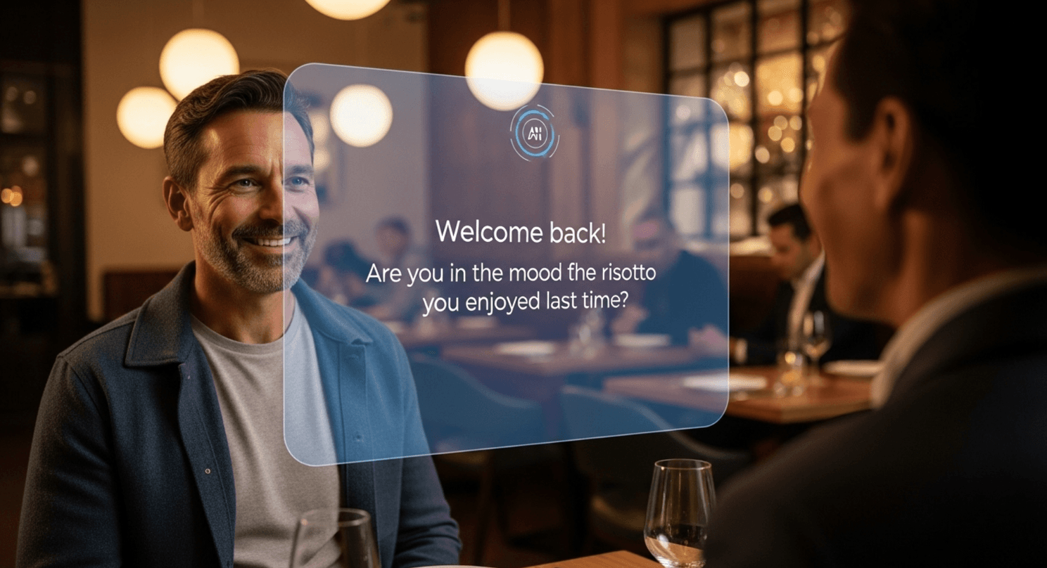 AI dining assistant showing personalized menu